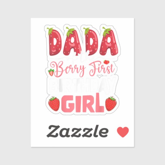 ダダオブザベリーファースト誕生日のガールストロベル シール (シート)
