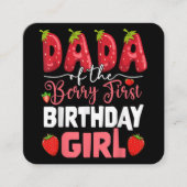 ダダオブザベリーファースト誕生日のガールストロベル スクエア名刺 (正面)