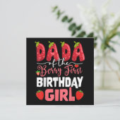 ダダオブザベリーファースト誕生日のガールストロベル 招待状 (スタンド正面)