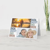 ダダカスタムダディパパブルフォトファーザーズの日 カード (裏面)