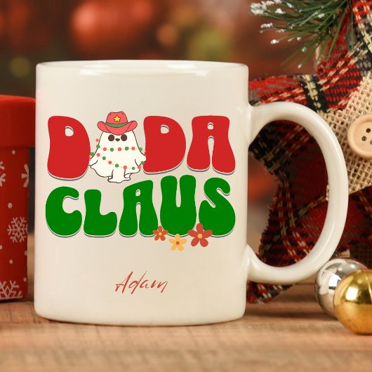 ダダクロースクリスマスパパ名レトロGroovyかわいい マグカップ