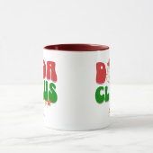 ダダクロースクリスマスパパ名レトロGroovyかわいい マグカップ (中央)