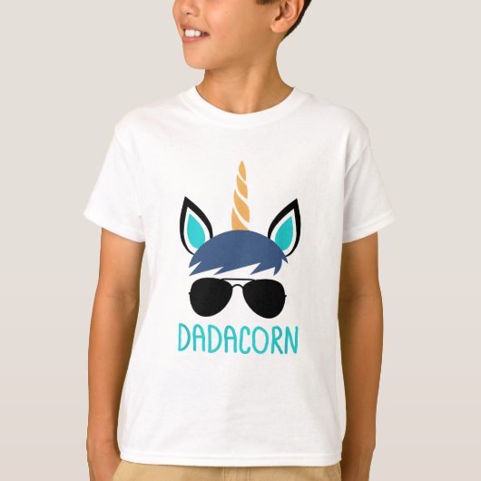 ダダコーンユニコーンパパ父の日の贈り物 Tシャツ (正面)