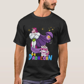 ダダコーン素晴らしパパおもしろいユニコーンラバーズスーパーハー Tシャツ