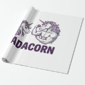 ダダコーン おもしろ ユニコーン パパ ベクターTシャツ 設計_1 ラッピングペーパー (アンロールド)