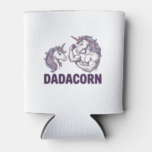 ダダコーン おもしろ ユニコーン パパ ベクターTシャツ 設計_1 缶クーラー