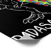 ダダサウルスレックス自閉症誇りを持ったパパ父の ポスター (角)