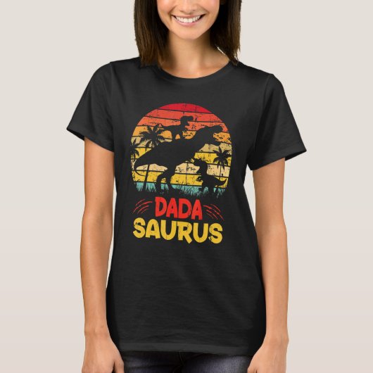 ダダサウルス レックス ダダ恐竜 2 歳 二人 子供 父の日 Tシャツ (正面)