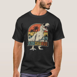 ダダサウルスT-レックスレトロサンセットシルエット Tシャツ