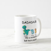 ダダサパーソナライズされたウルス最大3人の子供 コーヒーマグカップ (正面右)