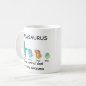 ダダサパーソナライズされたウルス最大3人の子供 コーヒーマグカップ (正面左)