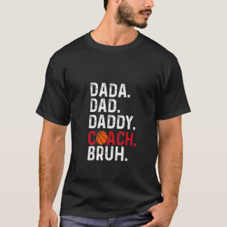 ダダダディパパコーチブルバスケットボールラバーパパ Tシャツ