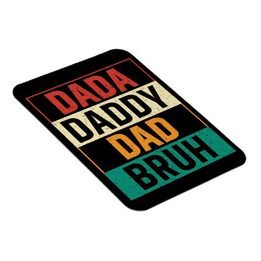 ダダダディパパブおもしろいルレトロファーダーズデイ マグネット (右側)