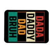 ダダダディパパブおもしろいルレトロファーダーズデイ マグネット (横)