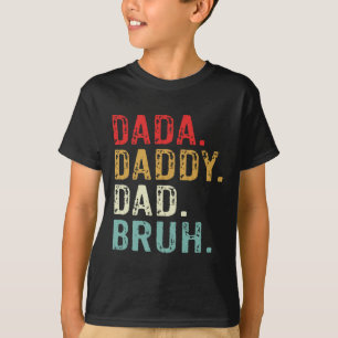 ダダダディパパブラレトロヴィンテージおもしろいファーザーズダ Tシャツ