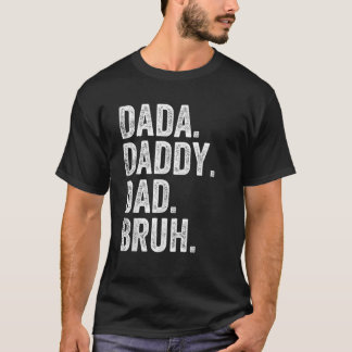 ダダダディパパブルファーザーズおもしろいデイ Tシャツ