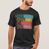 ダダダディパパブルファーザーズデイヴィンテージフおもしろいァス Tシャツ (正面)