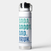 ダダダディパパブ動揺してルブルーファーザーズデイ ウォーターボトル (背面)