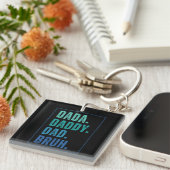 ダダダディパパブ動揺してルブルーファーザーズデイ キーホルダー (正面右)