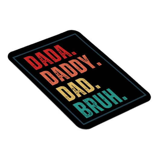 ダダダディパパブ動揺してルレトロファーダーズデイ マグネット (右側)