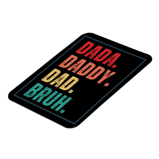 ダダダディパパブ動揺してルレトロファーダーズデイ マグネット (左側)