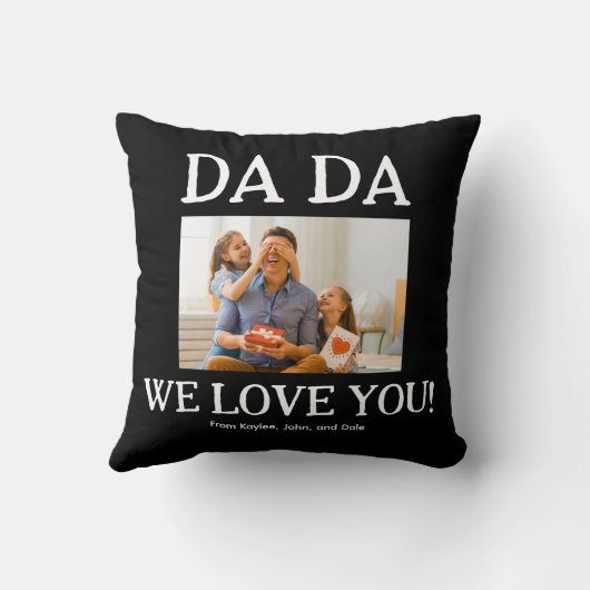 ダダファーザーズ誕生日カスタムパーソナライズされた クッション (裏面)