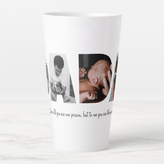 ダダフォトコラージュラテマグお父さんの日 カフェラテマグ (正面)