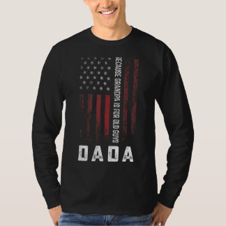 ダダージーグランパはオールド男のための男性のレトロパパ Tシャツ