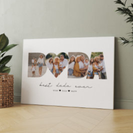 ダダ最高のーEver 4 Photo Collage First Father's Day キャンバスプリント