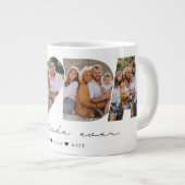 ダダ最高のーEver 4 Photo Collage First Father's Day ジャンボコーヒーマグカップ (正面右)