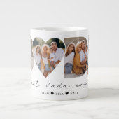 ダダ最高のーEver 4 Photo Collage First Father's Day ジャンボコーヒーマグカップ (正面)