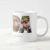 ダダ最高のーEver 4 Photo Collage First Father's Day ジャンボコーヒーマグカップ (右)