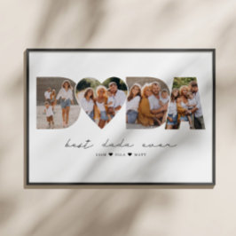 ダダ最高のーEver 4 Photo Collage First Father's Day ポスター