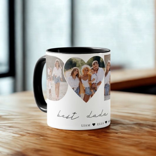 ダダ最高のーEver 4 Photo Collage First Father's Day マグカップ
