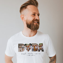 ダダ最高のーEver 4 Photo Collage First Father's Day Tシャツ