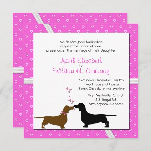 ダチお洒落ャンズ結婚式招待状 招待状 (正面/裏面)