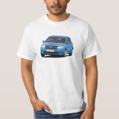 ダチア・サンデロのイラスト - 青 Tシャツ (正面)