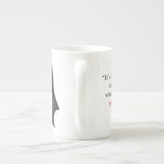 ダチェスメガンマルクル君は十分な引用文 ボーンチャイナマグカップ (裏面)