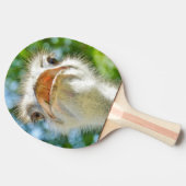 ダチョウおもしろいの動物写真 卓球ラケット (横)