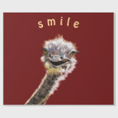 ダチョウおもしろいラッピング紙 ラッピングペーパー (フラット)