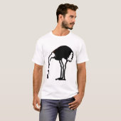 ダチョウが砂に頭を突っ込んだTシャツ Tシャツ (正面フル)