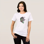 ダチョウと4つの植物  トライブレンドＴシャツ (正面全面)