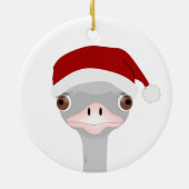 ダチョウのクリスマス飾り セラミックオーナメント (裏面)