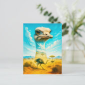 ダチョウの二重暴露ポートレート シーズンポストカード (スタンド正面)