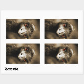 ダチョウの外観シール 長方形シール (シート)