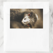 ダチョウの外観シール 長方形シール (バッグ)