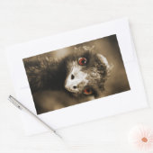 ダチョウの外観シール 長方形シール (封筒)