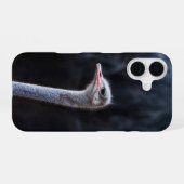 ダチョウの肖像画 iPhone 16ケース (裏面横)