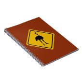 ダチョウの道路標識 ノートブック (右側)