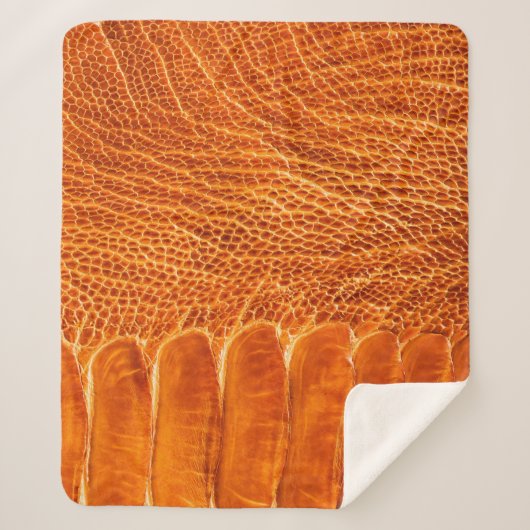 ダチョウの革のテクスチャ シェルパブランケット (正面)
